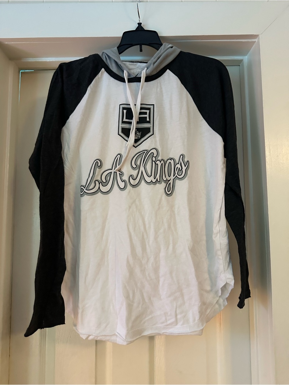 Women's Raglan Hoodie - White & Black